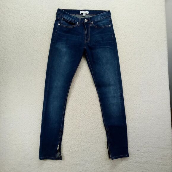 Fashion Nova Other - Fashion Nova Men Jeans 30x32 Zip Ankles Straight Dark‎ Demin Cotton Blend